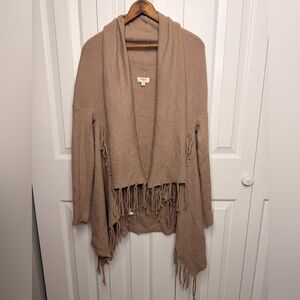 Umgee Tan Fringe Cardigan